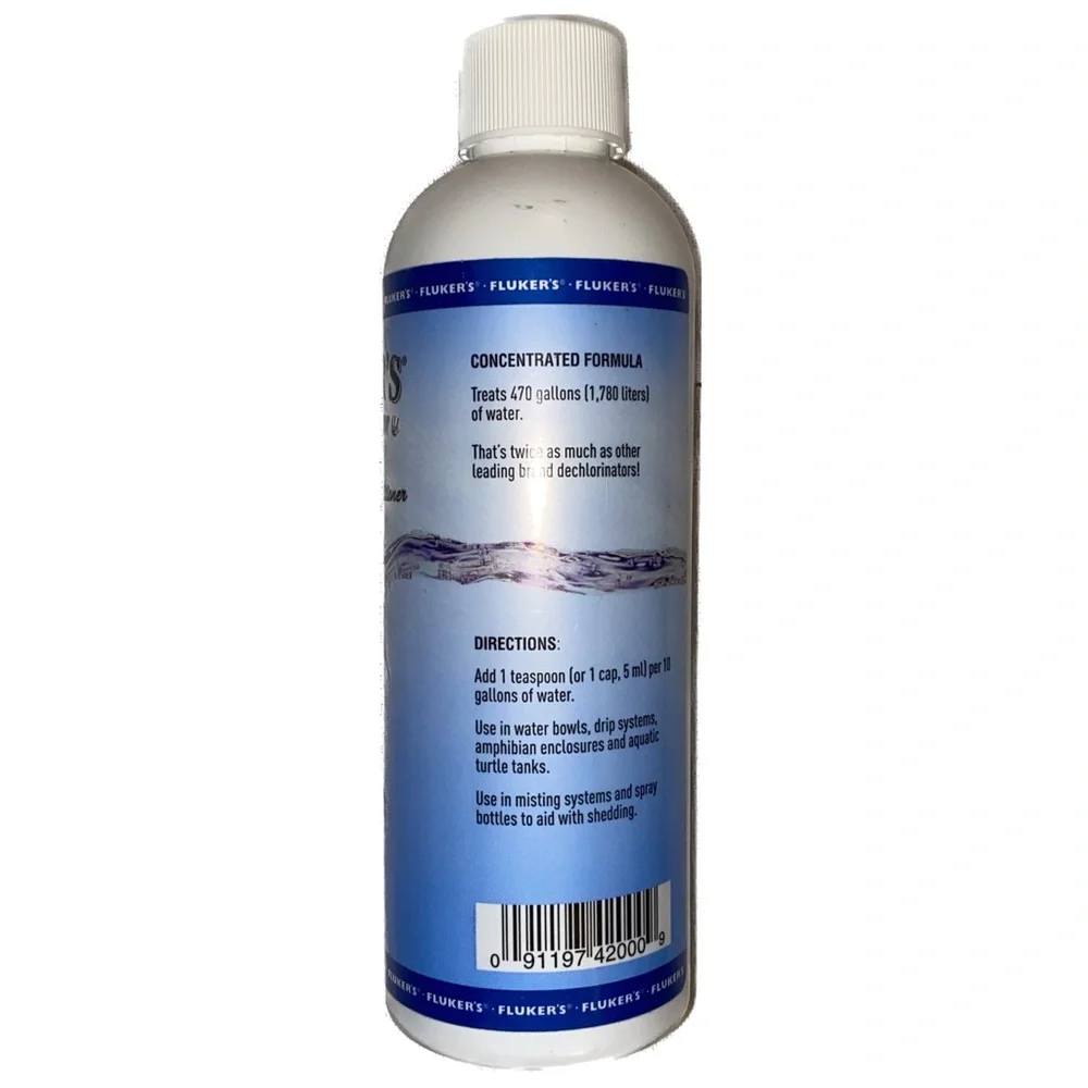 Fluker's Aloe Dechlorinator Instant Reptile Water Conditioner Cleaner, 8 fl oz